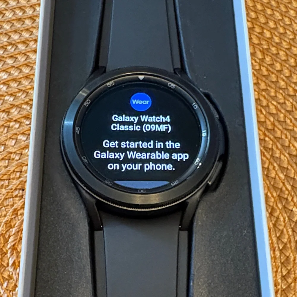 Samsung Black Galaxy Watch4 Classic 42mm with Silicone Strap